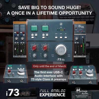 Heritage Audio i73 Series Sales Promo: Premium-Sound zu unschlagbaren Preisen! - Heritage Audio i73 Series Sales Promo – Premium Audio Interfaces ab 599 €