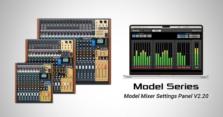 Tascam erweitert Mixer der Model-Serie um Meter-Bridge-App - Tascam erweitert Mixer der Model-Serie um Meter-Bridge-App