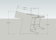 WAVE NATURE - Studiotisch Masters Place Double - weiß beschichtetes MDF, unlackiert