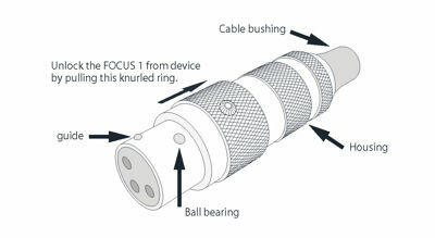 Oyaide Focus 1 - XLR-Steckverbinder, 4 Stück