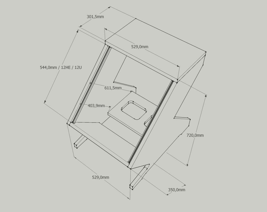 WAVE NATURE - Studiomöbel Siderack (19" Zoll Rack)