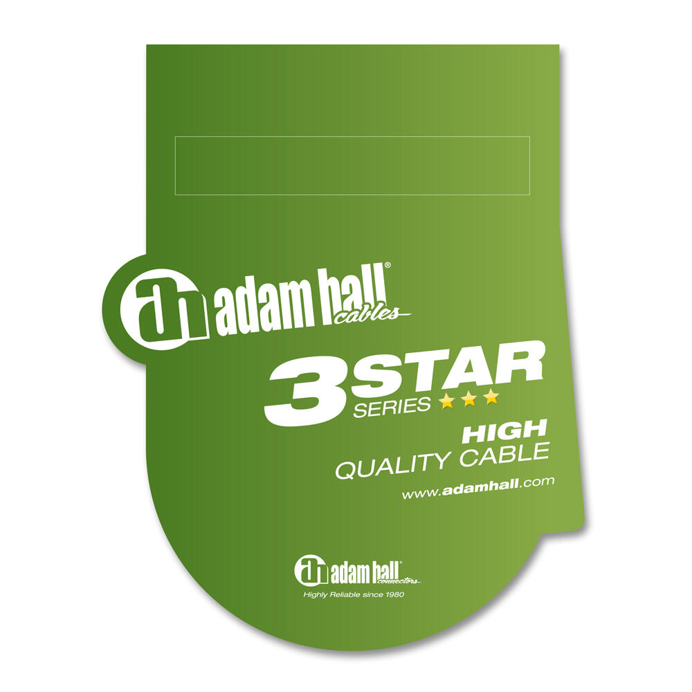 Adam Hall Cables 3 Star - 6x Patchkabel Set, 6,3 mm Klinke stereo, 0,6 m