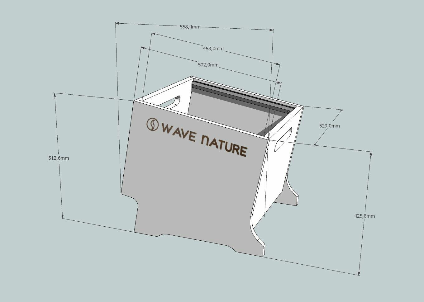 WAVE NATURE - Studiomöbel UnderRack (19" Zoll Rack)