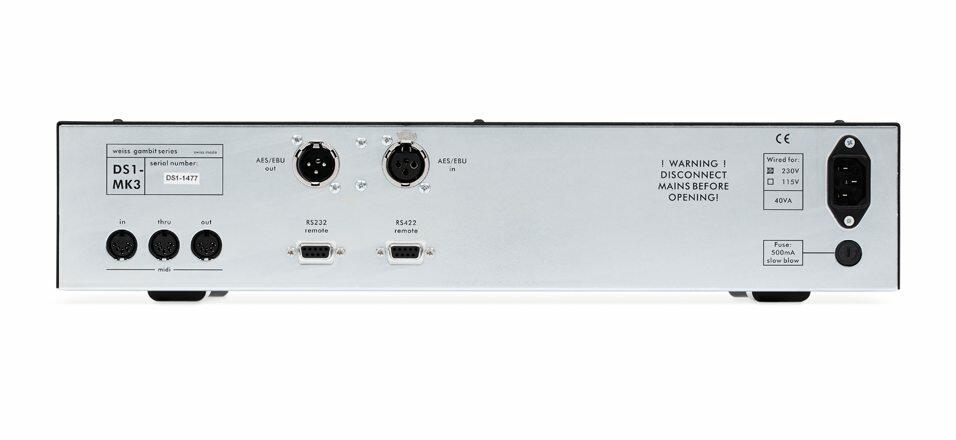 Weiss DS1-MK3 - Deesser / Compressor / Limiter 96KHz