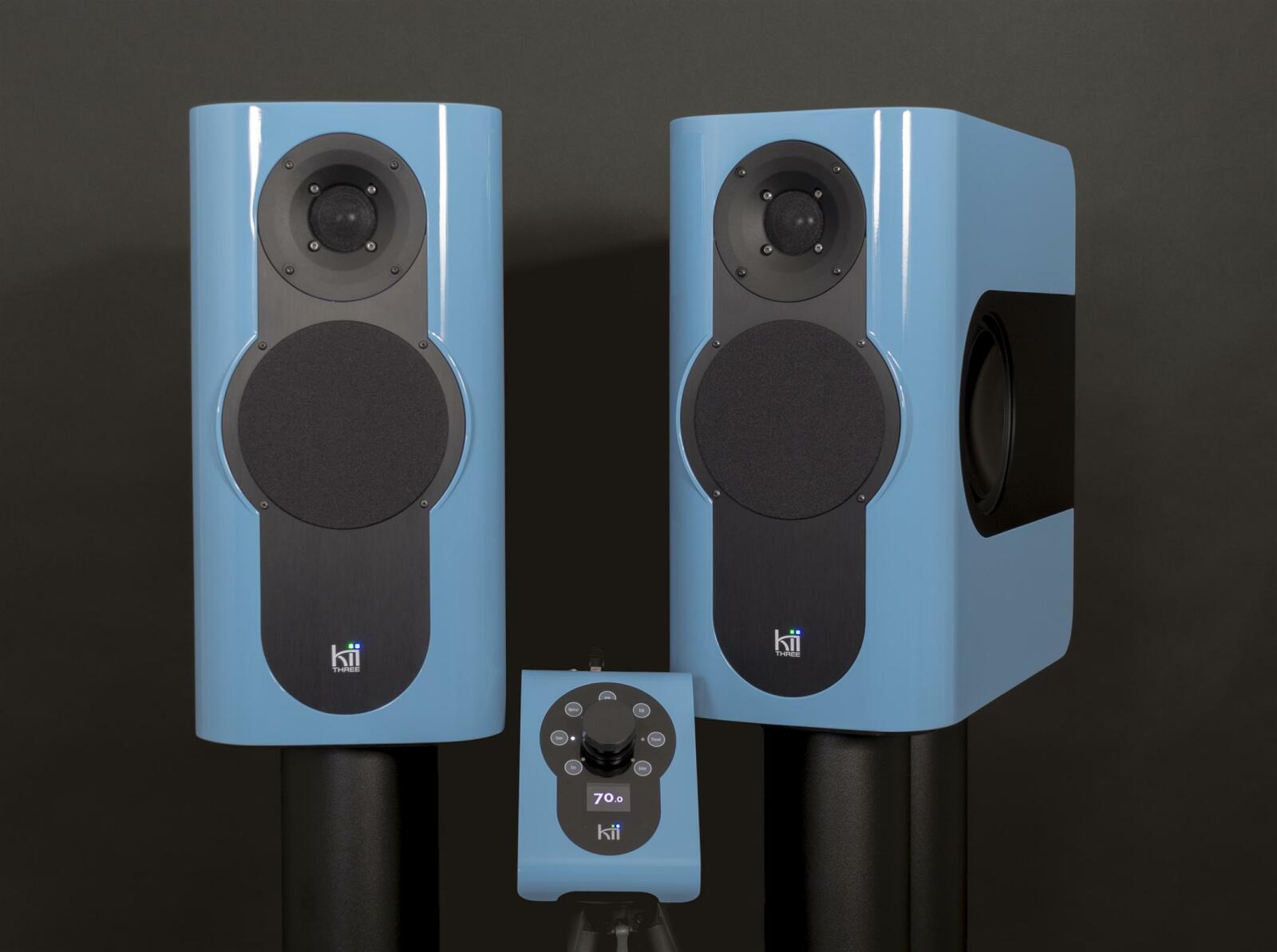 Kii Audio - Kii THREE System Premiumfarbe:Azzuro Blue Hochglanz