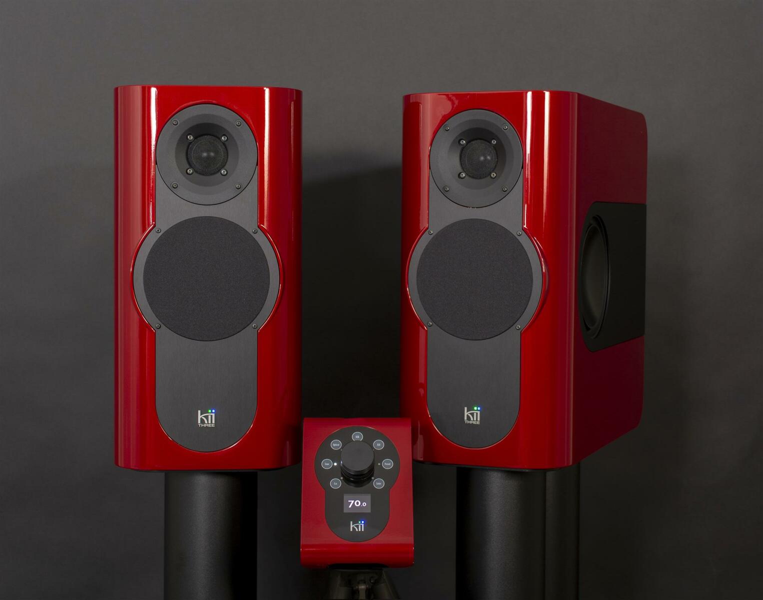 Kii Audio - Kii THREE System Premiumfarbe: Tempranillo Red Hochglanz Metallic