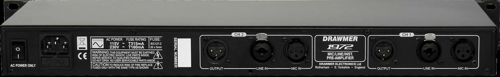 Drawmer 1972 - Dual Mic/Line/Instrument Preamp