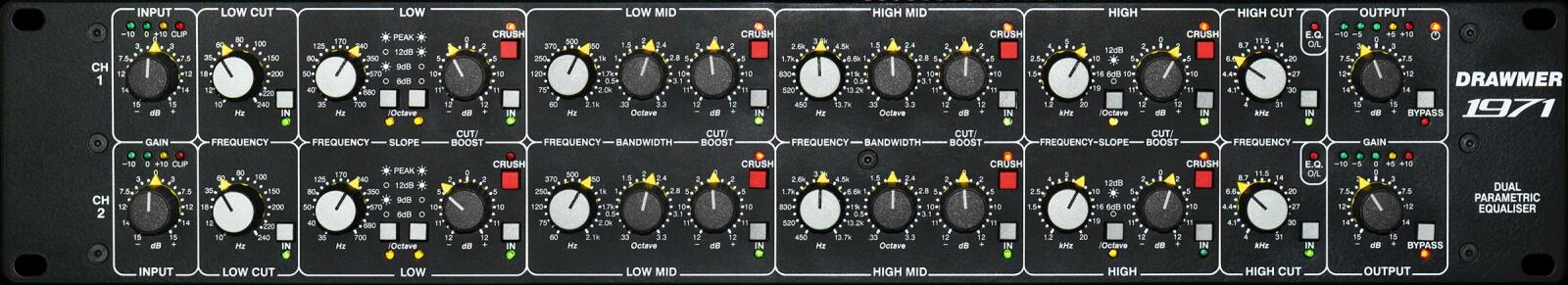 Drawmer 1971 - Parametrischer 2-Kanal 4-Band-Equalizer