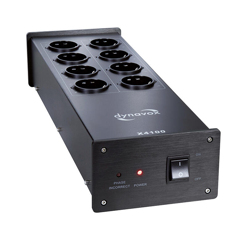 Dynavox X4100 Steckdosenleiste, Filter-Stromverteiler, schwarz